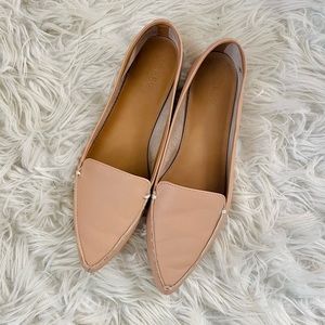 J.Crew Pointed-Toe Ballet Loafer Flats, Tan, Women’s Size 9